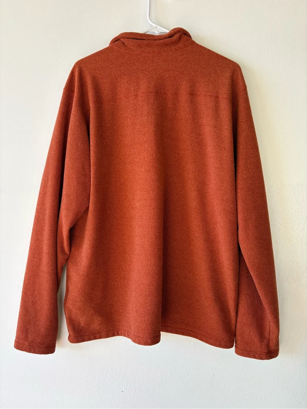 The North Face Men’s Zip-Up Fleece Pullover - Rust Orange
